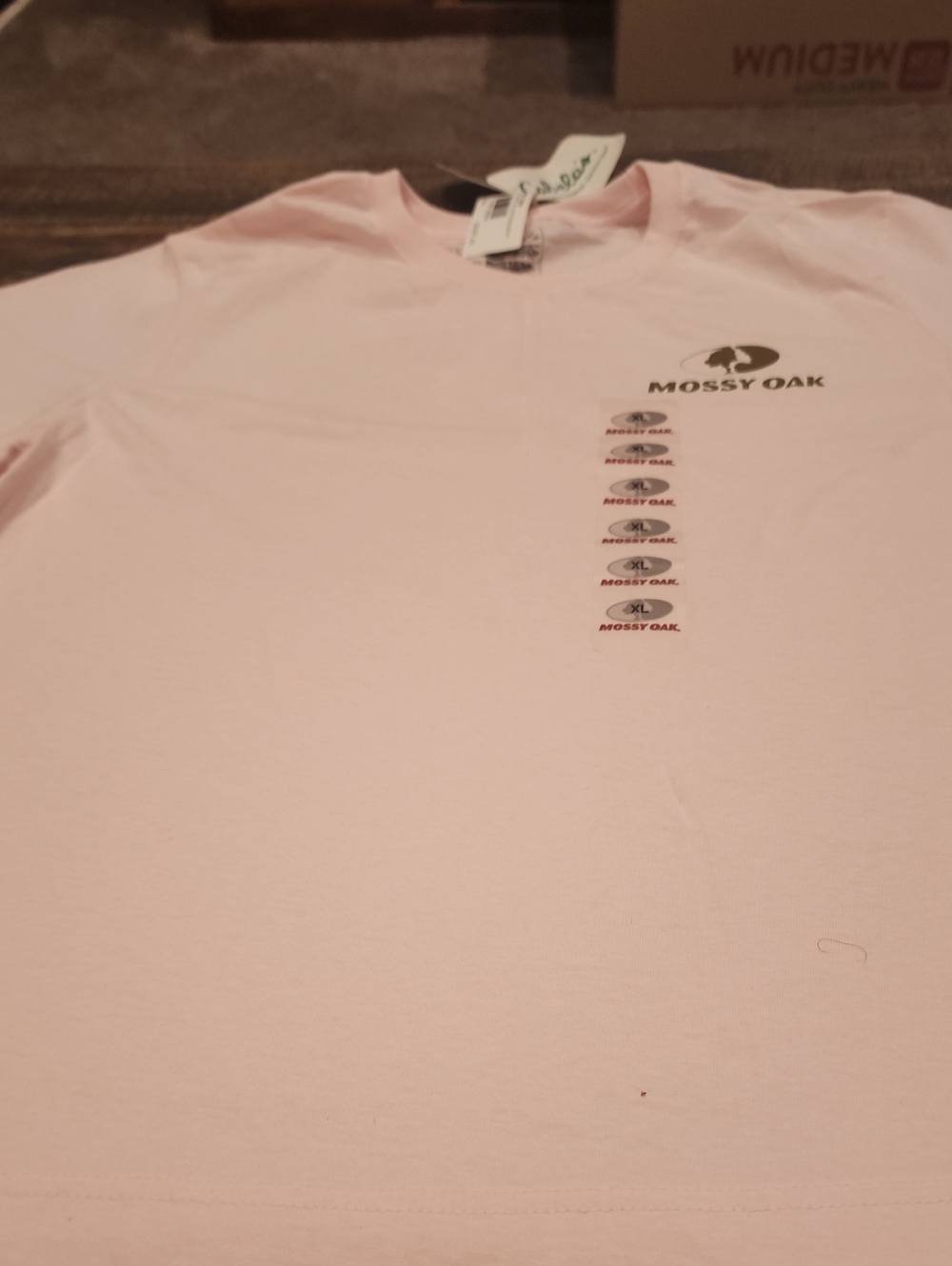 Mossy Oak Light Pink Short Sleeve Logo Tee